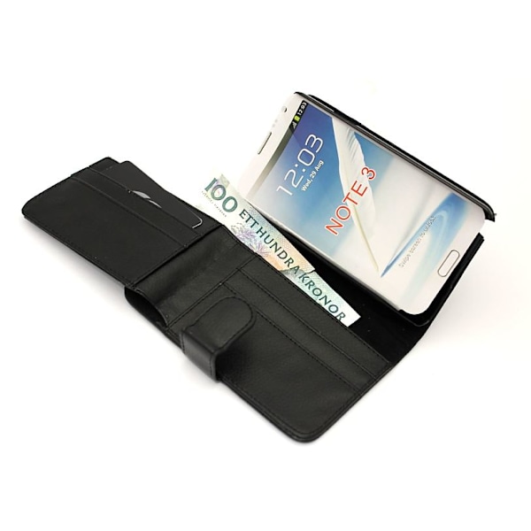 Plånboksfodral XXL Samsung Galaxy Note 3 Svart