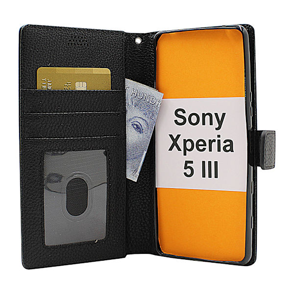 New Standcase Wallet Sony Xperia 5 III (XQ-BQ52) Svart