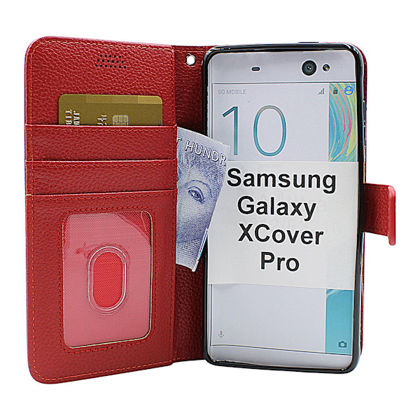 New Standcase Wallet Samsung Galaxy XCover Pro (G715F/DS) Röd