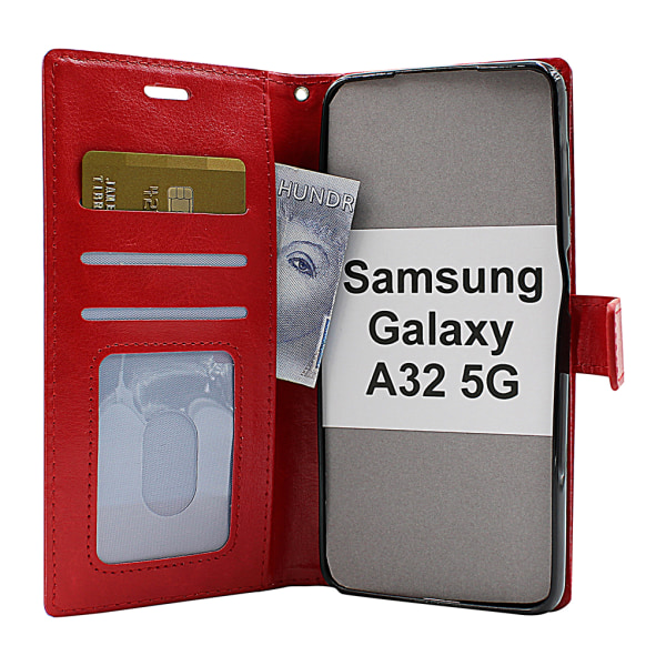 Crazy Horse Wallet Samsung Galaxy A32 5G (A326B) Röd