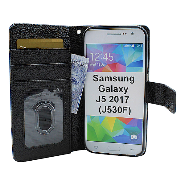 New Standcase Wallet Samsung Galaxy J5 2017 (J530FD) Svart