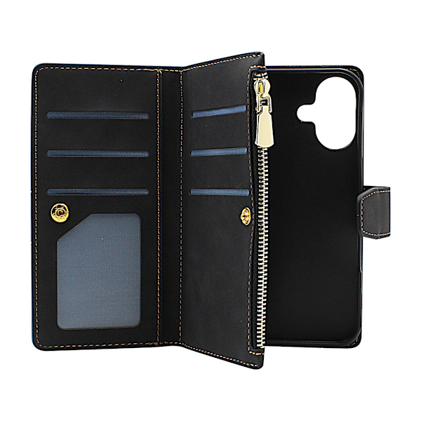 XL iPhone 16 Lyx Plånboksfodral Lila