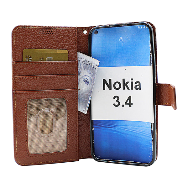 New Standcase Wallet Nokia 3.4 Svart