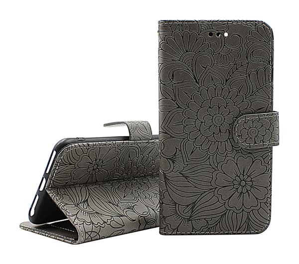Flower Standcase Wallet Samsung Galaxy A35 5G Blå
