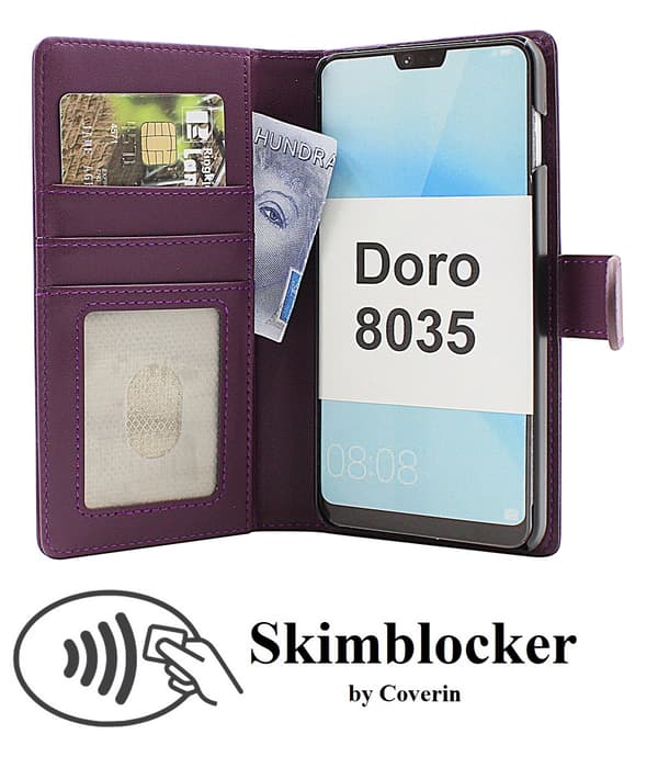 Skimblocker Doro 8035 Plånboksfodral Svart