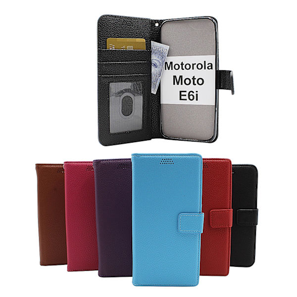 New Standcase Wallet Motorola Moto E6i Brun