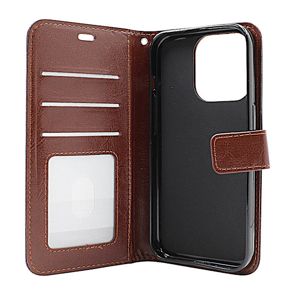 Crazy Horse Wallet iPhone 15 Pro Svart