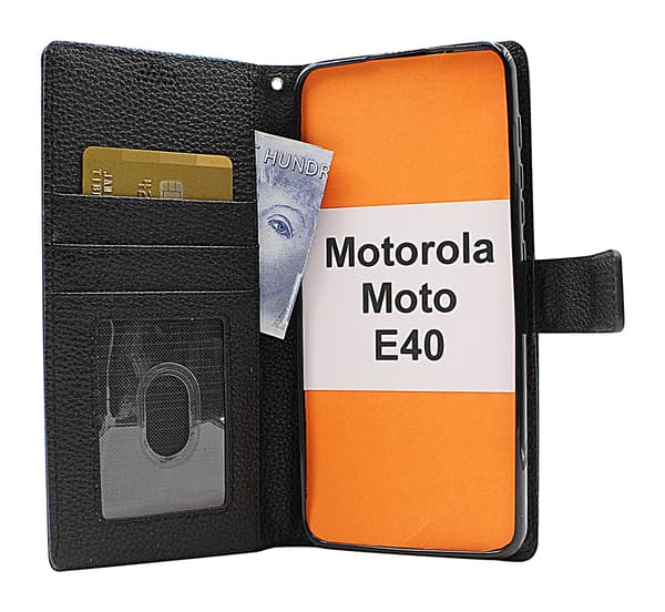 New Standcase Wallet Motorola Moto E40 Röd