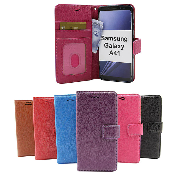 New Standcase Wallet Samsung Galaxy A41 Röd