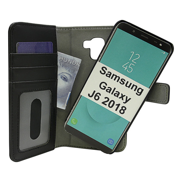 Skimblocker Magnet Wallet Samsung Galaxy J6 2018 (J600FN/DS) Svart