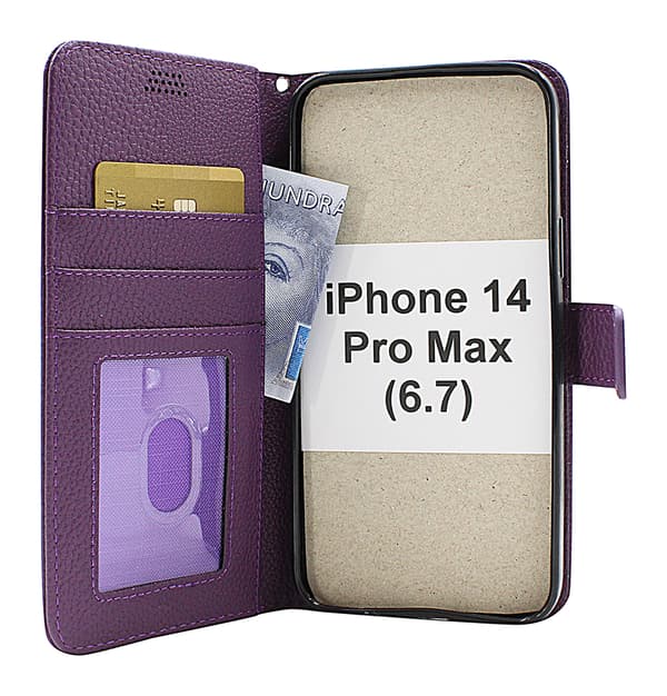 New Standcase Wallet iPhone 14 Pro Max (6.7) Hotpink