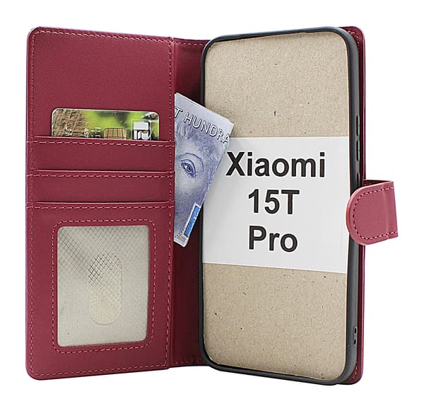 Skimblocker Xiaomi 15T Pro Plånboksfodral Brandy