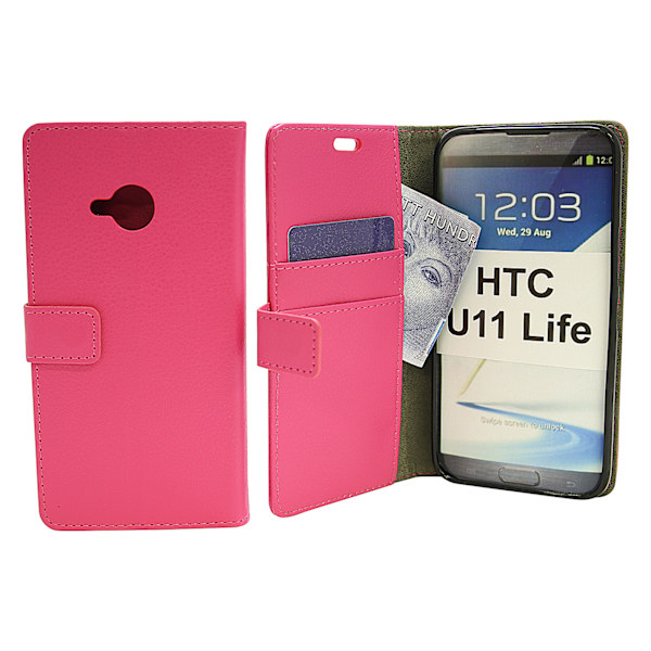 Standcase Wallet HTC U11 Life Hotpink