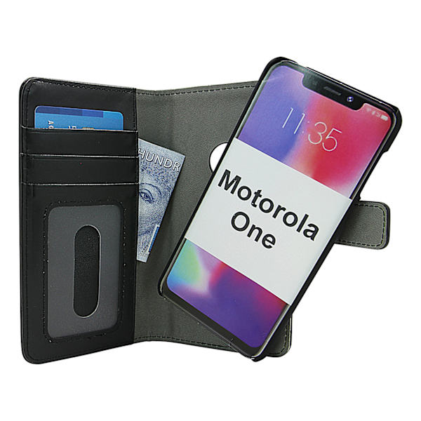 Skimblocker Magnet Wallet Motorola One Svart