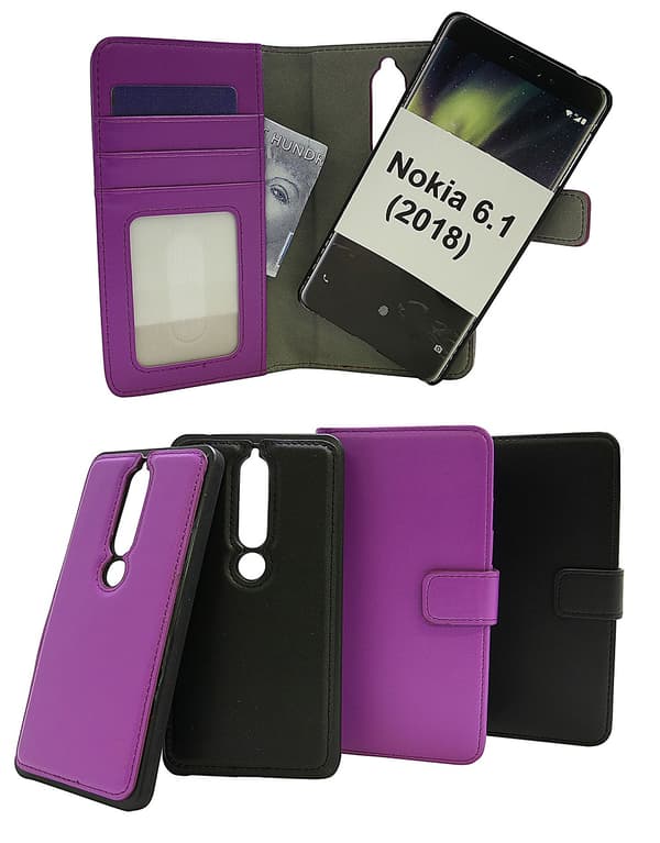 Skimblocker Magnet Wallet Nokia 6 (2018) Lila