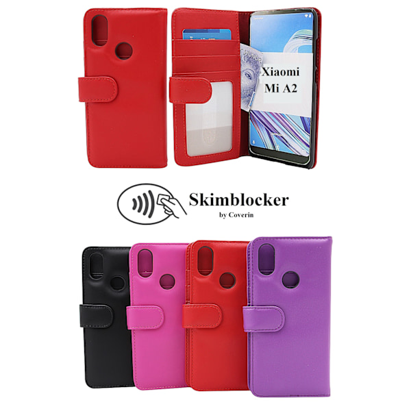 Skimblocker Plånboksfodral Xiaomi Mi A2 Lila