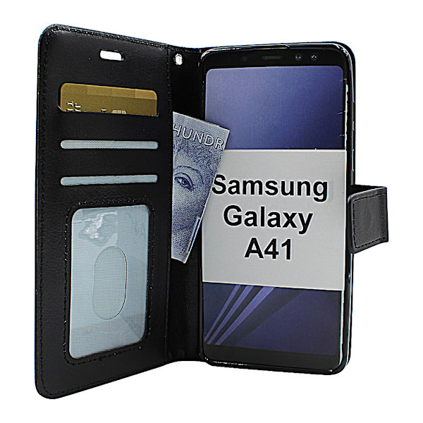 Crazy Horse Wallet Samsung Galaxy A41 Svart