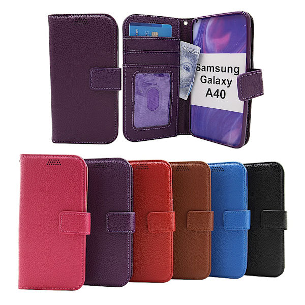 New Standcase Wallet Samsung Galaxy A40 (A405FN/DS) Hotpink