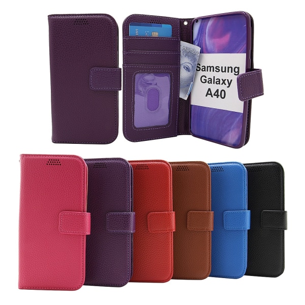 New Standcase Wallet Samsung Galaxy A40 (A405FN/DS) Lila