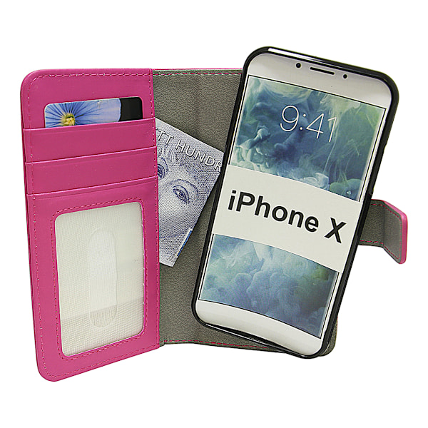 Magnet Wallet iPhone X/Xs Hotpink