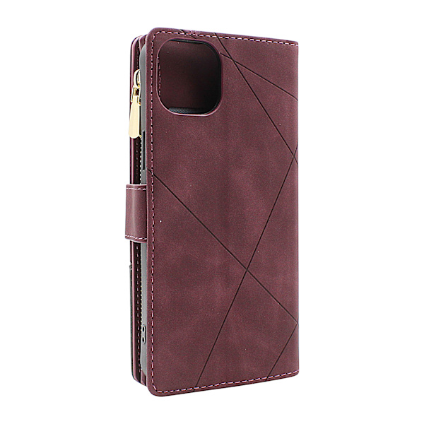 XL Standcase Lyxfodral iPhone 15 Plus Vinröd
