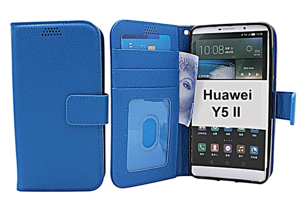 New Standcase Wallet Huawei Y5 II Blå