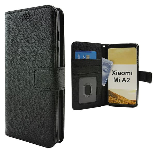 New Standcase Wallet Xiaomi Mi A2 Svart