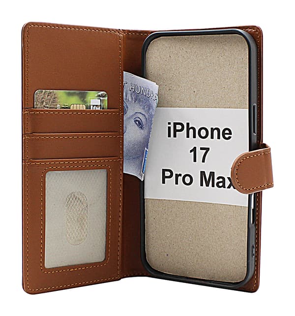 Skimblocker iPhone 17 Pro Max Plånboksfodral Svart