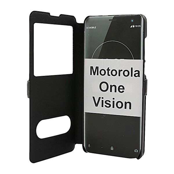 Flipcase Motorola One Vision Svart