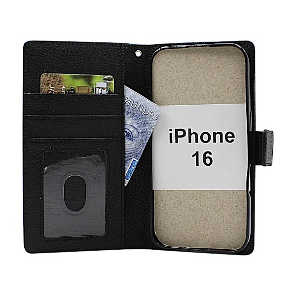 New Standcase iPhone 16 Plånboksfodral Ljusblå