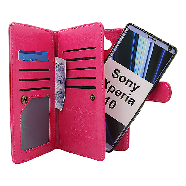 Crazy Horse XL Magnet Wallet Sony Xperia 10 Hotpink