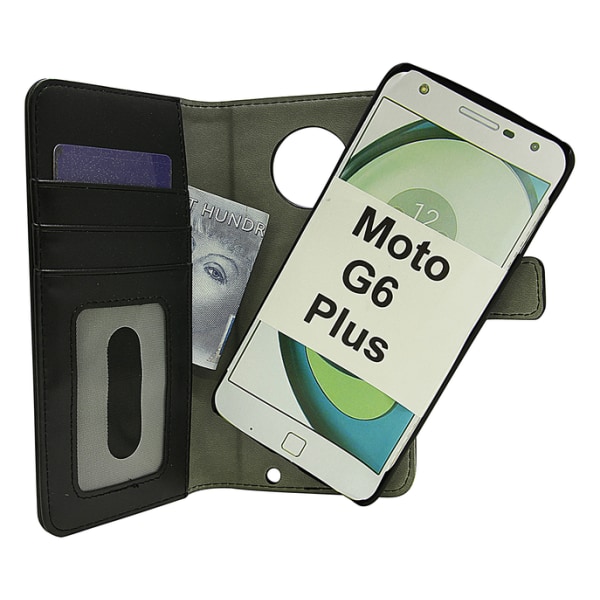 Magnet Wallet Motorola Moto G6 Plus Svart