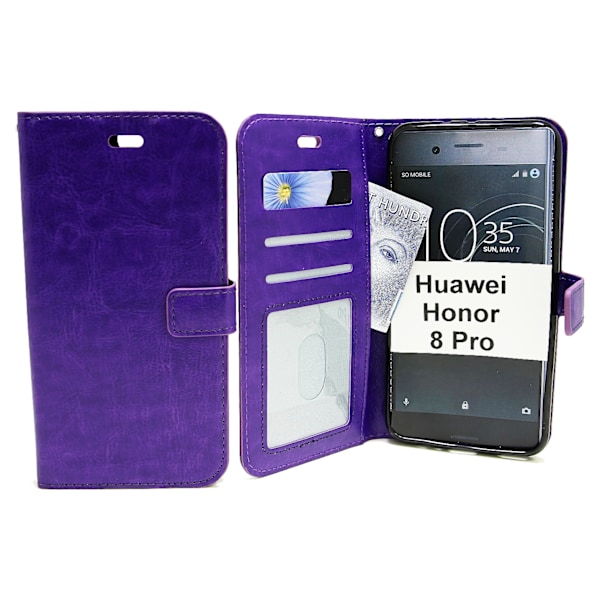 Crazy Horse Wallet Huawei Honor 8 Pro Lila