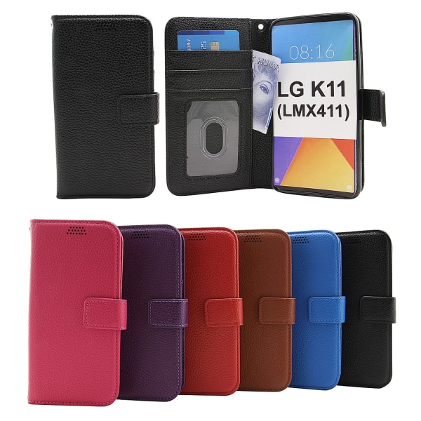 New Standcase Wallet LG K11 (LMX410) Ljusblå