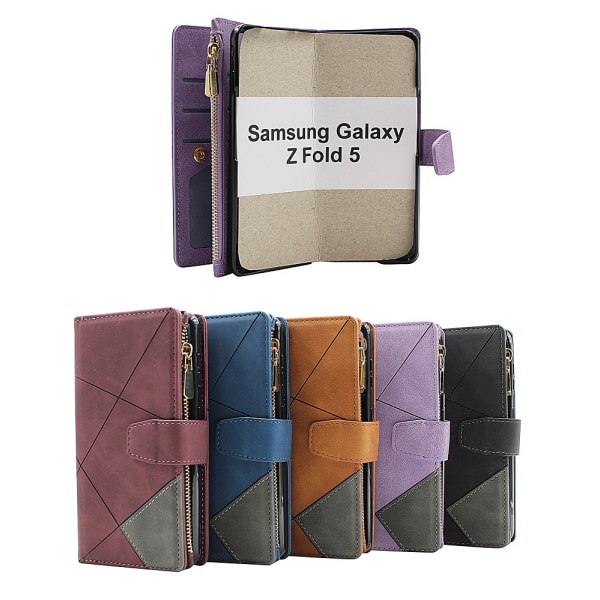 XL Standcase Lyxfodral Samsung Galaxy Z Fold 5 5G (SM-F946B) Marinblå