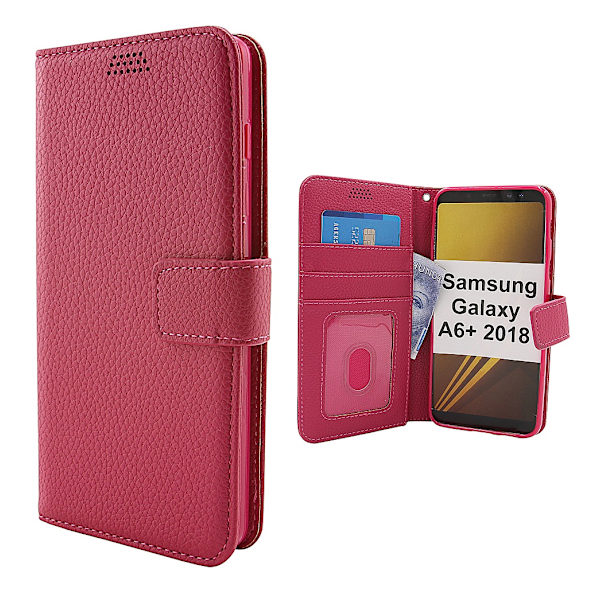 New Standcase Wallet Samsung Galaxy A6+ 2018 (A605FN/DS) Hotpink