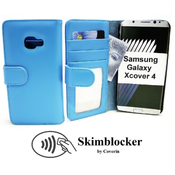 Skimblocker Plånboksfodral Samsung Galaxy Xcover 4 Lila