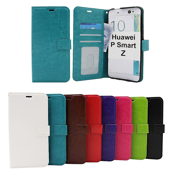 Crazy Horse Wallet Huawei P Smart Z Turkos