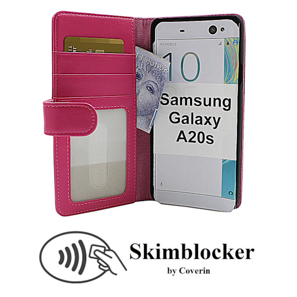 Skimblocker Plånboksfodral Samsung Galaxy A20s (A207F/DS) Svart