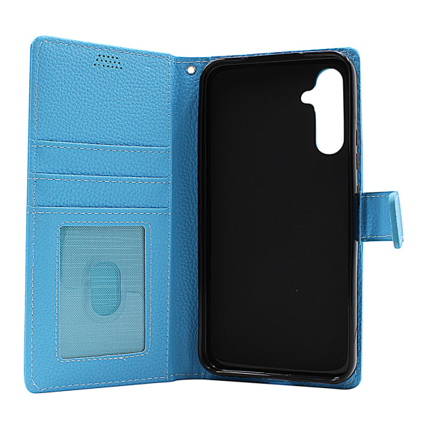 New Standcase Wallet Samsung Galaxy A34 5G Ljusblå