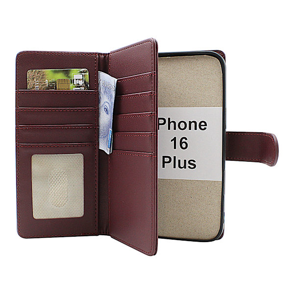 Skimblocker iPhone 16 Plus XL Magnet Plånboksfodral Svart