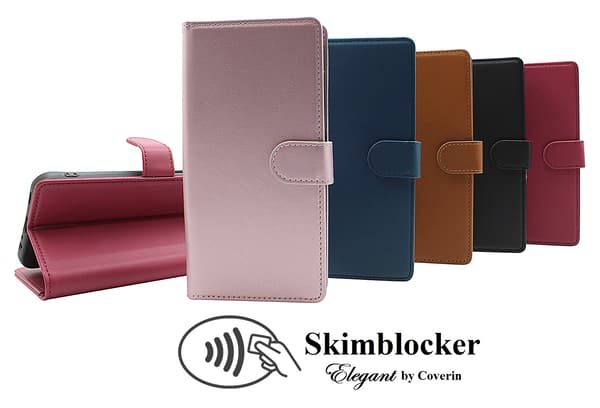Skimblocker Samsung Galaxy S25 Plånboksfodral Brun
