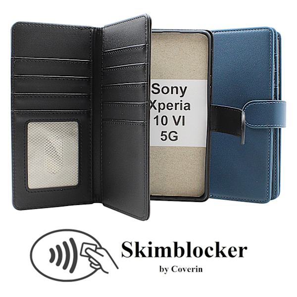 Skimblocker Sony Xperia 10 VI 5G XL Plånboksfodral Svart