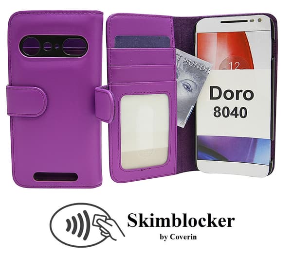Skimblocker Plånboksfodral Doro 8040 Lila