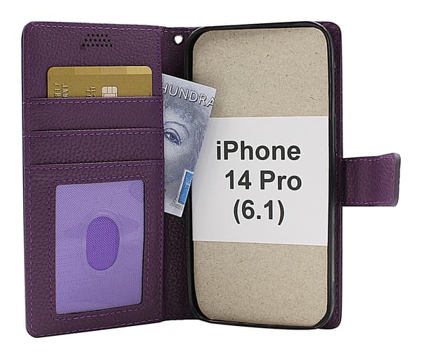 New Standcase Wallet iPhone 14 Pro (6.1) Svart