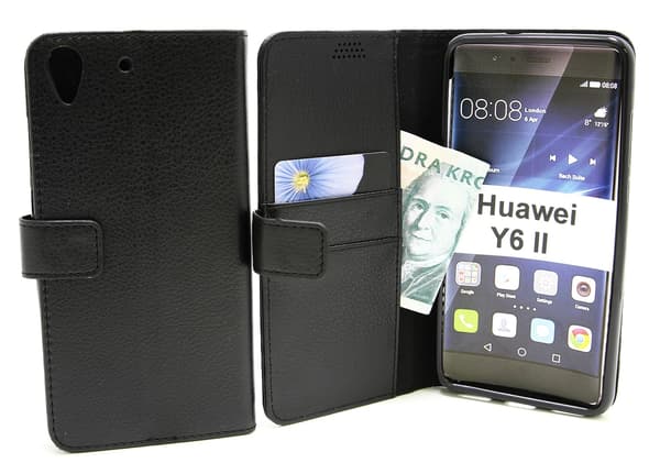 Standcase Wallet Huawei Y6 II Svart