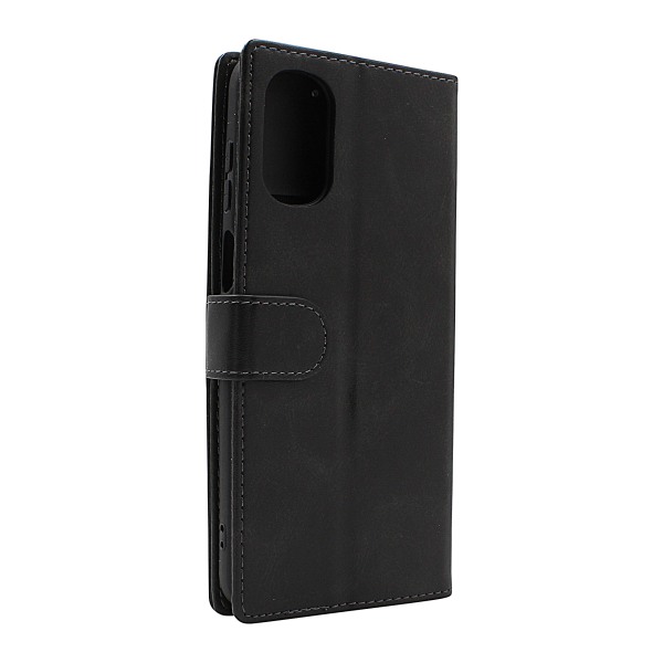 Zipper Standcase Wallet Motorola Moto G22 Svart
