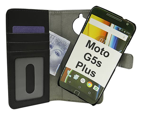 Magnet Wallet Moto G5s Plus (XT1806) Svart