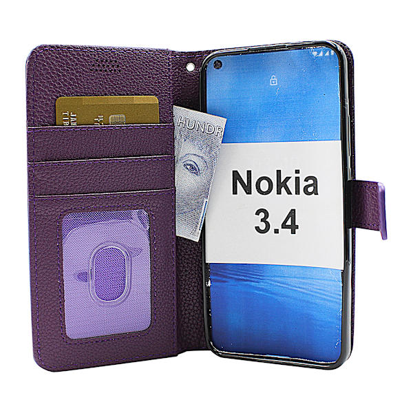 New Standcase Wallet Nokia 3.4 Brun