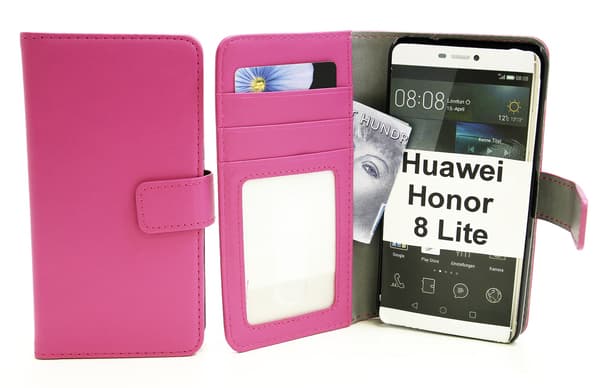 Magnet Wallet Huawei Honor 8 Lite Hotpink